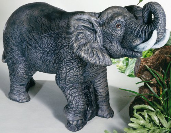 Elephant sculpture Garden statue Foutain sprays water mouth Tusk